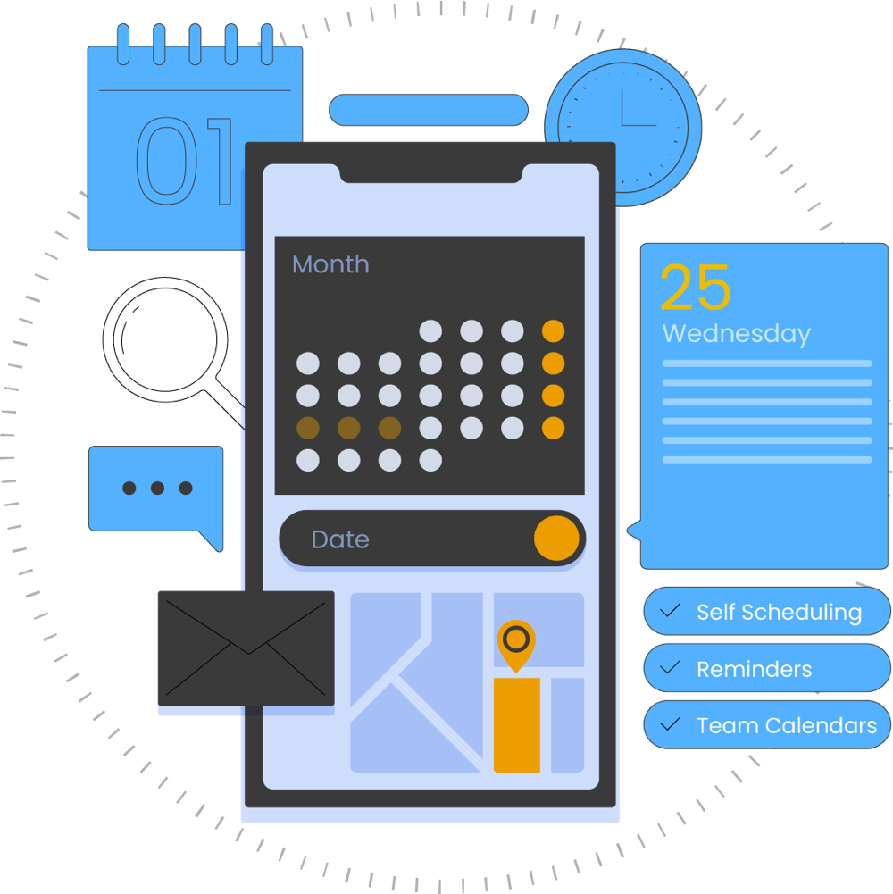 FOXAF CRM self-service booking calendar with Google and Outlook sync