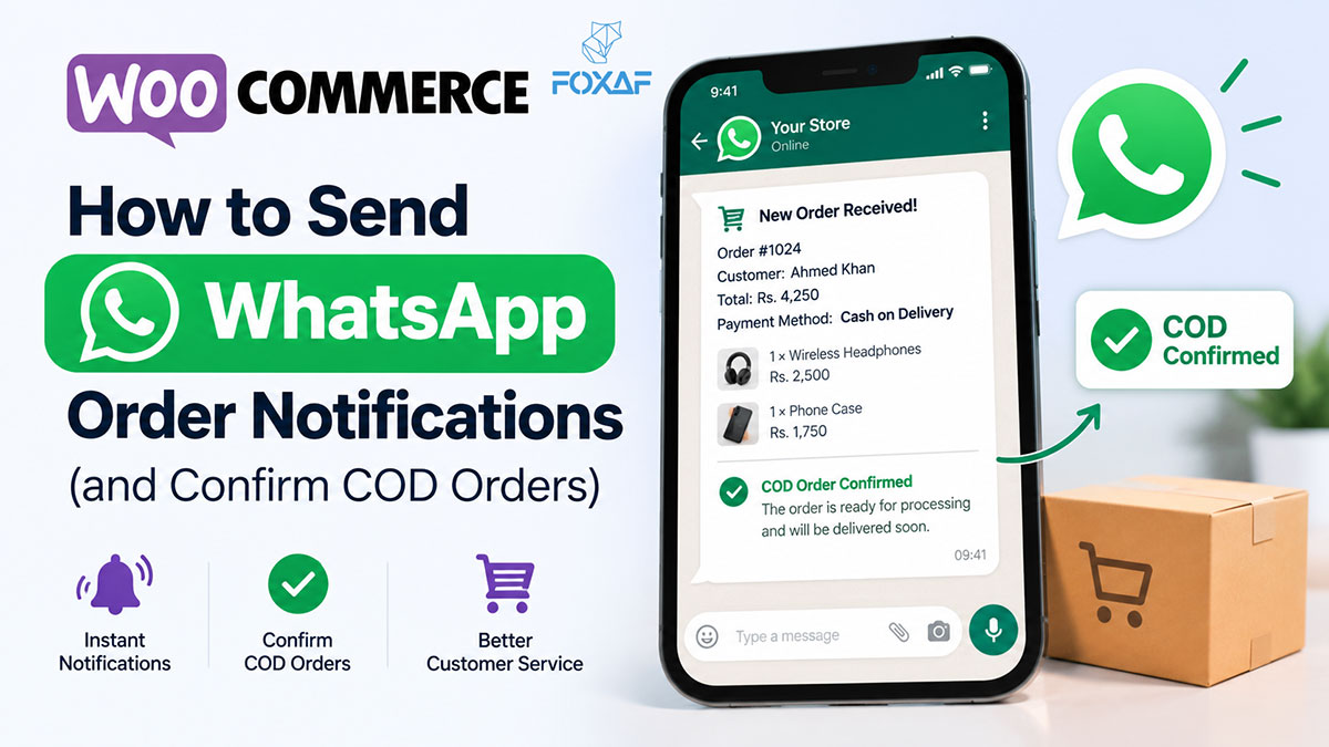 A WooCommerce order moving from "On hold" to "Processing" after the customer taps "Confirm order" in a WhatsApp message